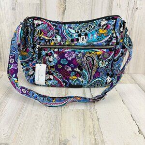 VERA BRADLEY Large On the Go Crossbody Mickey's Paisley Celebration Disney NEW